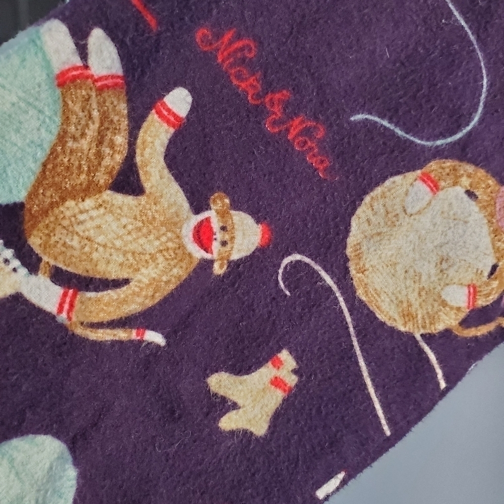 Nick and Nora Sock Monkey Sleep Top - Picture 3 of 8